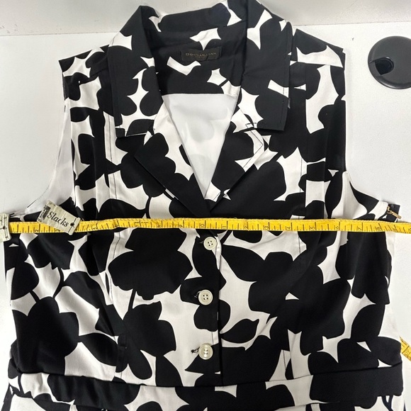 Donna Karan Monochrome Floral Midi Dress - Picture 10 of 12